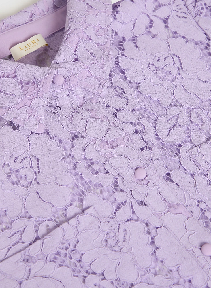 Lace Button Blouse