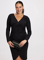 Glitter Wrap Dress