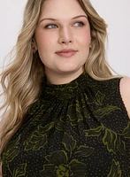 Floral Mock Neck Dress
