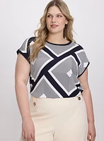 Geometric Print Top