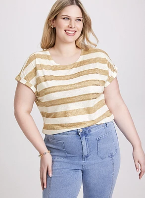 Striped Burnout T-Shirt