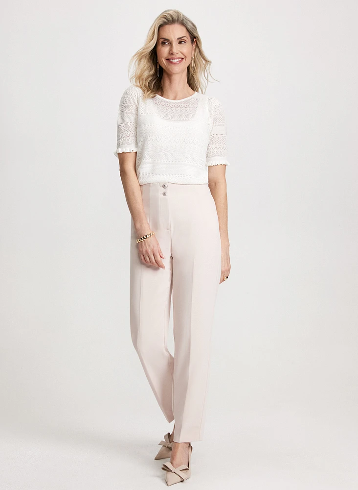 Pointelle Knit Top