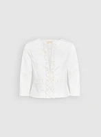 Braided Trim Denim Jacket