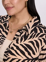 Palm Leaf Print Blouse
