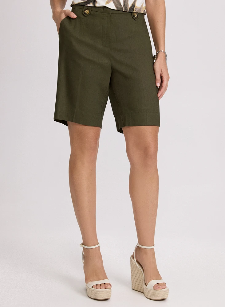 Stretch Linen Shorts