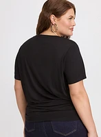 Drawstring Hem T-Shirt