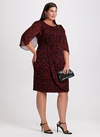 Flounced Animal Print Dress