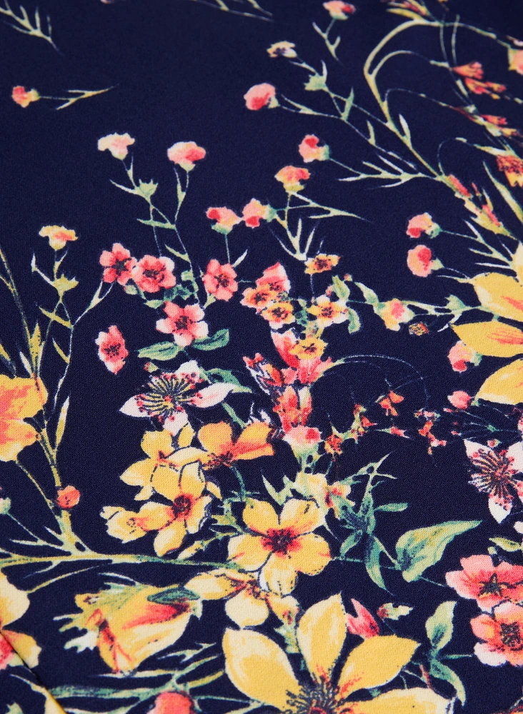 Floral Trim Dress