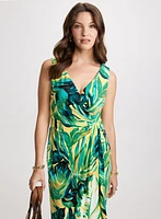 Tropical Print Maxi Dress