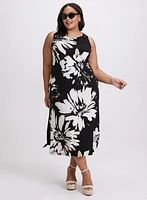Robe midi à motif floral
