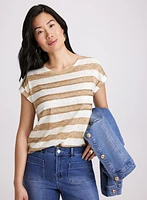 Striped Burnout T-Shirt