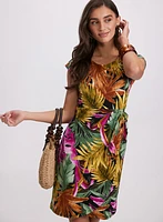 Tropical Tie-Waist Dress