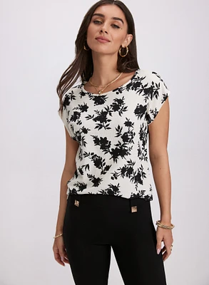 Haut à motif floral