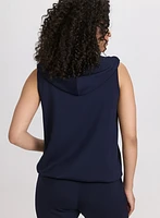 Sleeveless Zip-Up Top