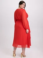 Asymmetric Ruffle Front Dress