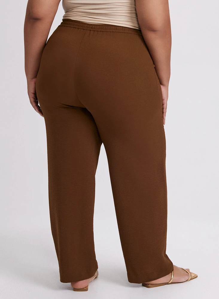 Olivia Crinkled Wide-Leg Pants