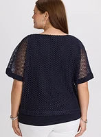 Short Sleeve Crochet Top