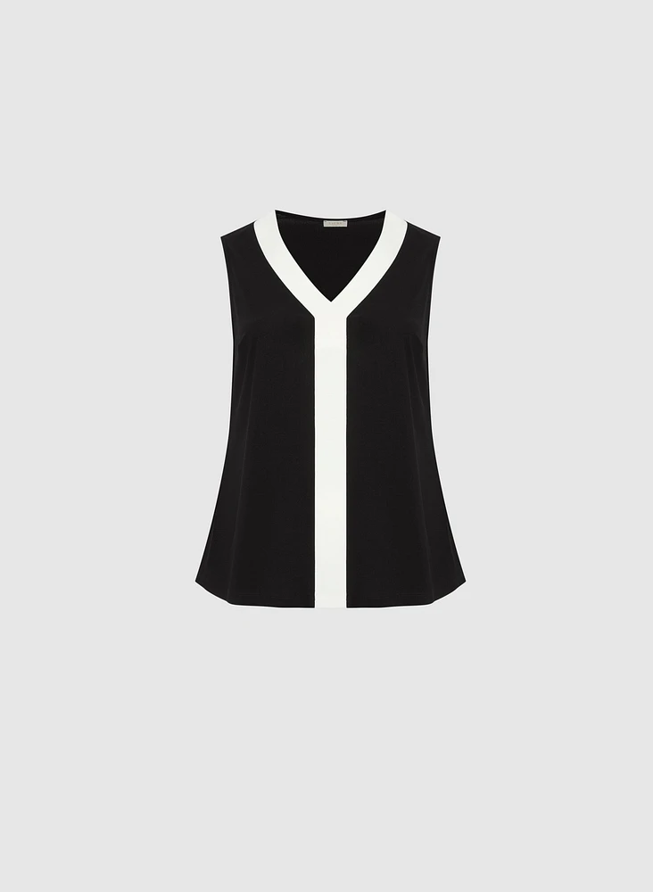 Contrast Trim Top