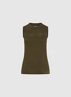 Pointelle Knit Tank Top