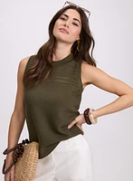 Pointelle Knit Tank Top