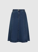 Jean Midi Skirt