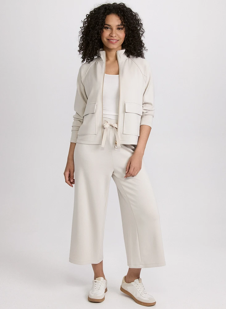 Pull-On Wide-Leg Pants