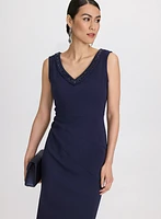 Ensemble de robe fourreau et veste en dentelle