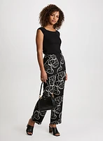Wide-Leg Crepe Pants
