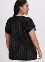 Haut effet bulles à pois