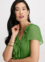 Ruffled Chiffon Blouse