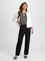 Sleeveless Scoop-Neck Keyhole Top