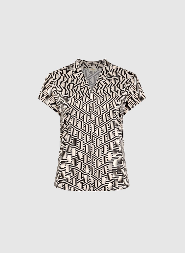 Geometric Print Top