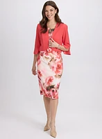 Floral Print Dress & Jacket Set