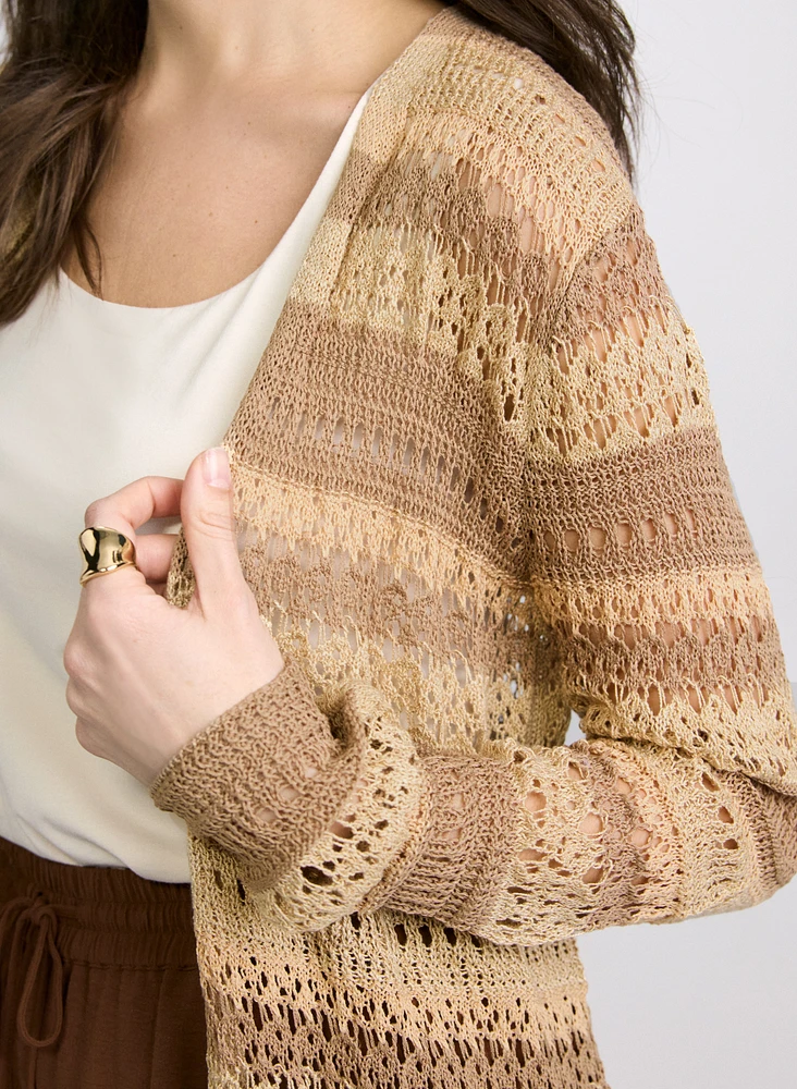Striped Long Cardigan