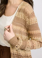 Striped Long Cardigan