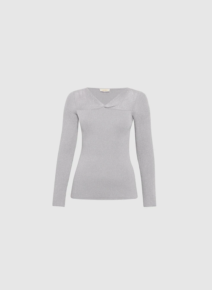 Metallic Knit Sweater