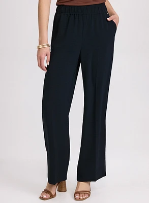 Pantalon large à taille élastique
