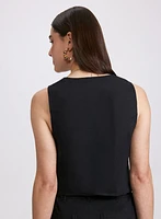 Linen-Blend Vest