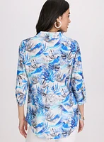 Palm Leaf Print Blouse