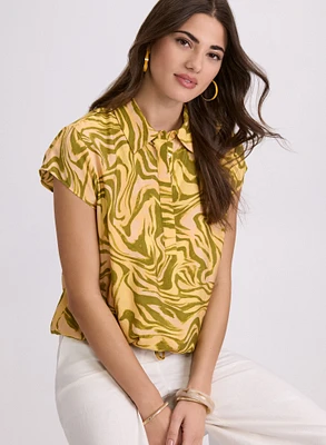 Blouse à manches cape