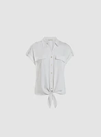 Tie Detail Button Down Blouse