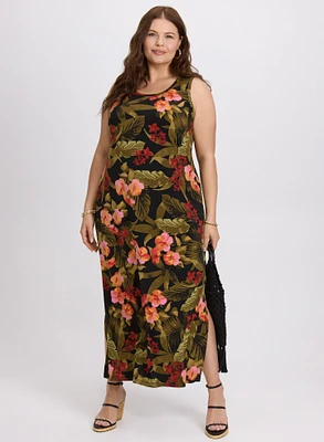 Tropical Jersey Maxi Dress