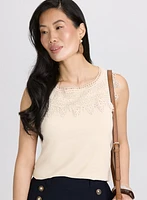 Crochet Appliqué Tank Top