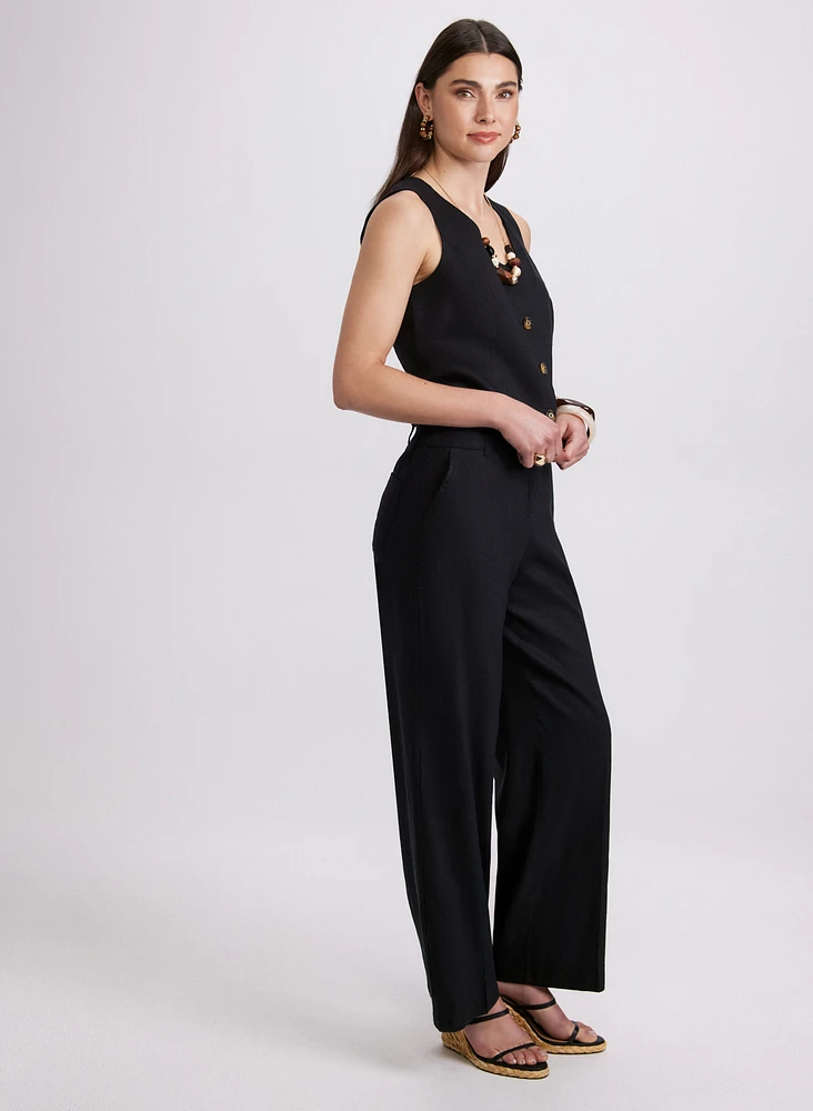 Olivia Linen-Blend Pants