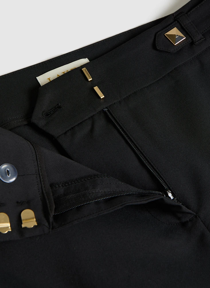 Studded Cotton-Blend Capris