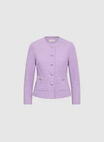 Tweed Button-Down Jacket