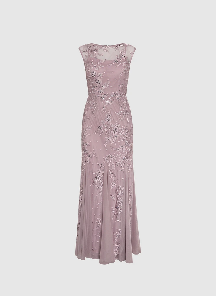 Embroidered Tulle Dress