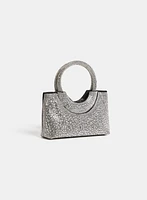 Pochette cristallisée à poignées rondes