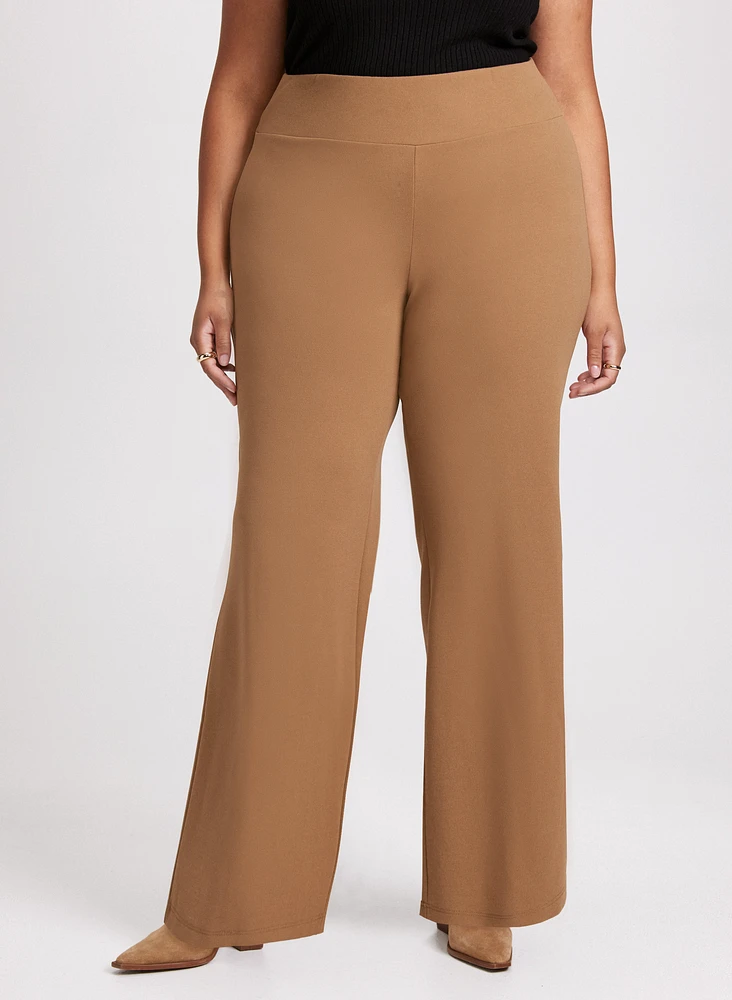 Olivia Pull-On Wide-Leg Pants