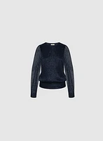 Metallic Plisse Top